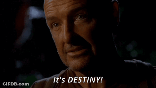 Man Says It's Destiny In Dark Room GIF