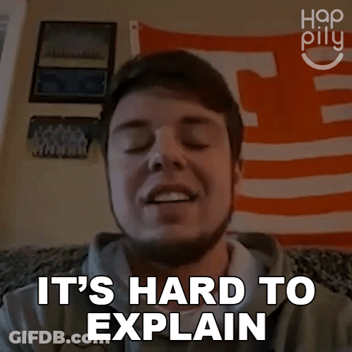 Man Says It's Hard To Explain Eyes Closed GIF