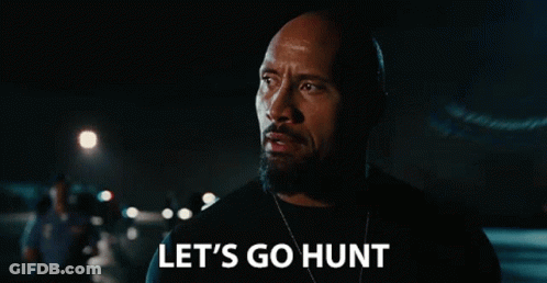 Man Says Let's Go Hunt In Dark Scene GIF
