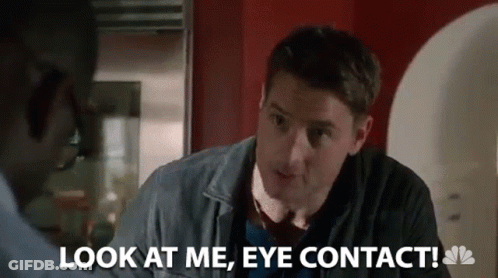 Man Says Look At Me Eye Contact GIF