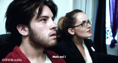 Man Says Mais Oui To Woman GIF