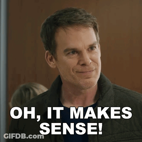 Man Says Oh It Makes Sense GIF