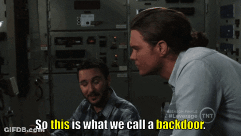 Man Says So This Is What We Call A Back Door GIF