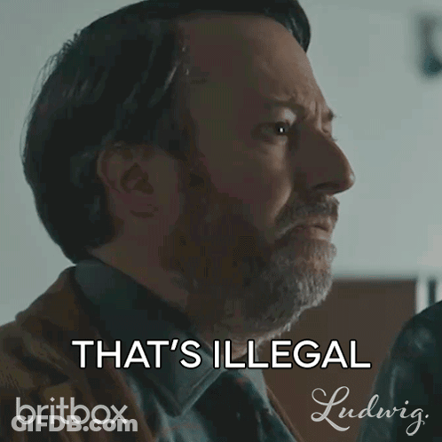 Man Says That's Illegal Ludwig In Britbox Ad GIF