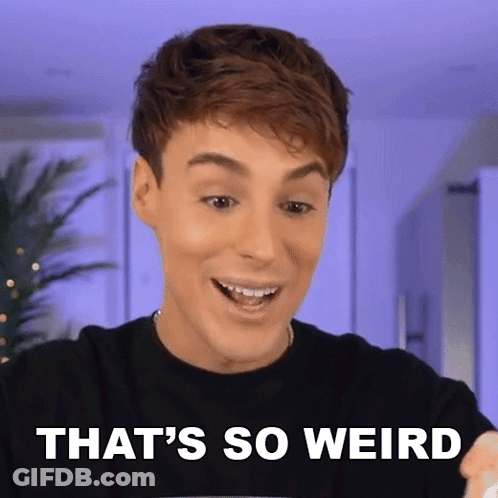 Man Says That's So Weird In Front Of Plant GIF
