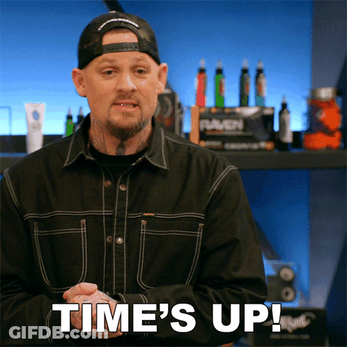 Man Says Time's Up GIF
