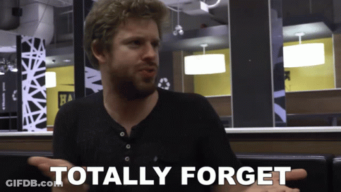 Man Says Totally Forget In Restaurant GIF
