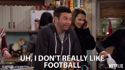Man Says Uh I Don't Really Like Football GIF