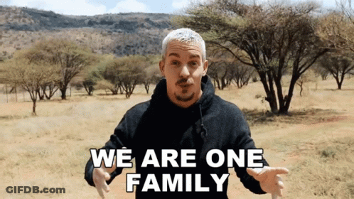 Man Says We Are One Family In Field GIF
