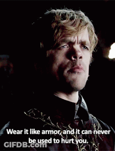 Man Says Wear It Like Armor And It Can Never Be Used To Hurt You GIF
