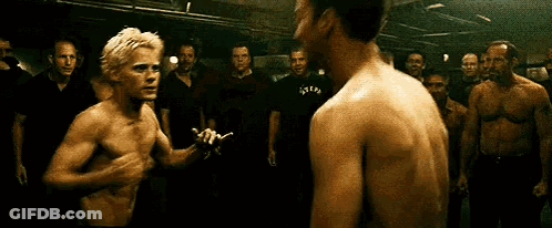 Man Says Welcome To Fight Club's First Rule GIF