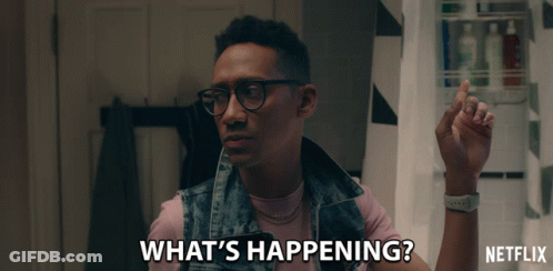 Man Says What's Happening In Front Of Netflix Ad GIF