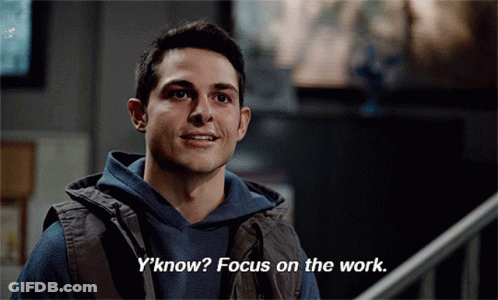 Man Says Y'Know Focus On The Work In Front Of Stairs GIF