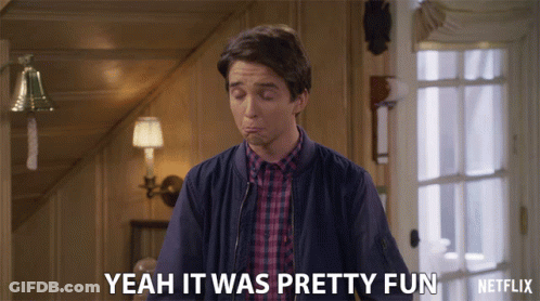 Man Says Yeah It Was Pretty Fun In Front Of Door GIF
