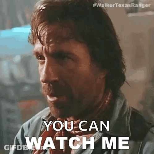 Man Says You Can Watch Me In Walker Texas Ranger Ad GIF