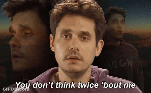 Man Says You Don't Think Twice Bout Me In Front Of Two Men GIF