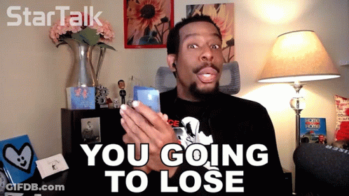 Man Says You Going To Lose Holding Card GIF
