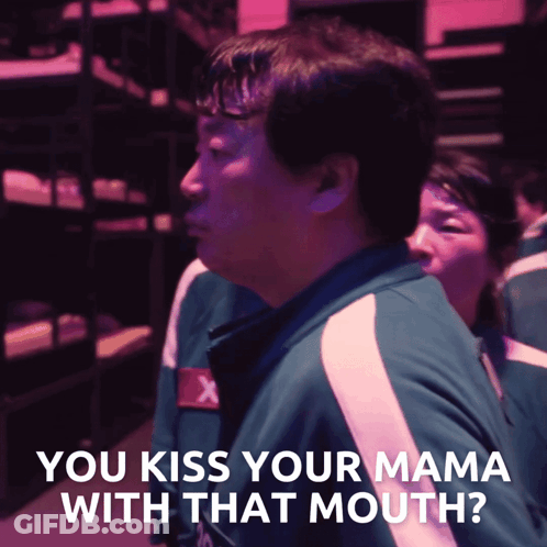 Man Says You Kiss Your Mama With That Mouth Purple Room GIF