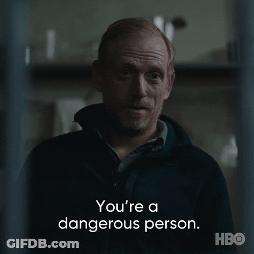 Man Says You're A Dangerous Person In HBO Ad GIF