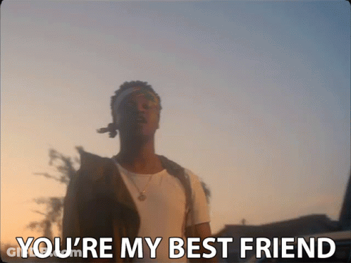 Man Says You're My Best Friend In Front Of Blue Sky GIF
