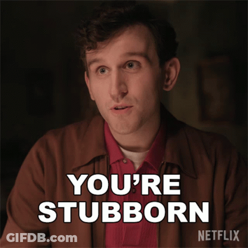 Man Says You're Stubborn In Netflix Ad GIF