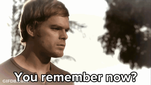 Man Says You Remember Now In Front Of Trees GIF