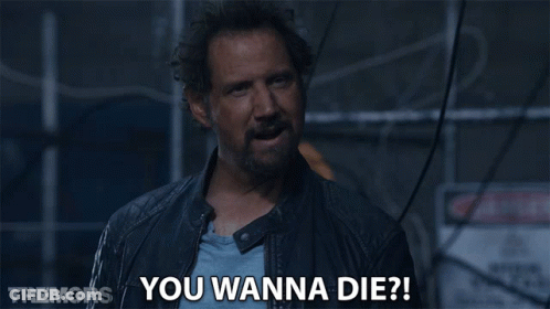 Man Says You Wanna Die In Tremors GIF