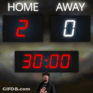 Man Scoreboard Home 20 Away 0 00:37 GIF