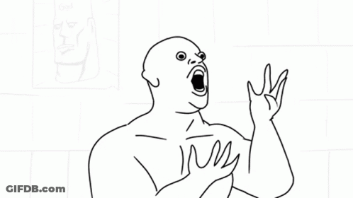 Man Screaming Black And White GIF