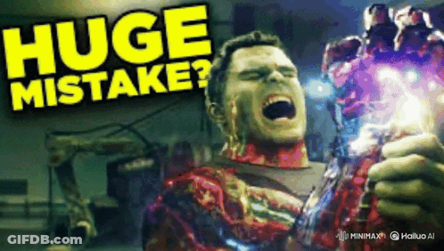 Man Screaming Huge Mistake GIF