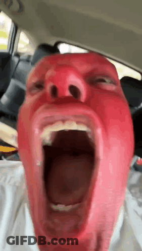 Man Screaming In Car GIF