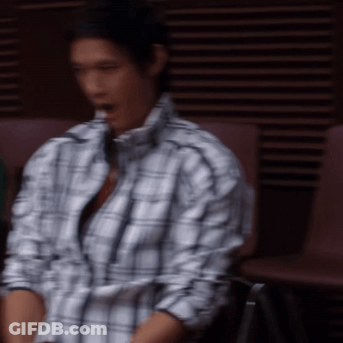 Man Screaming In Car With Woman Behind GIF