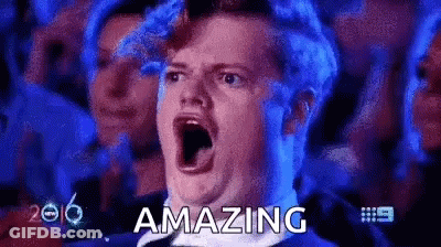 Man Screaming In Crowd GIF