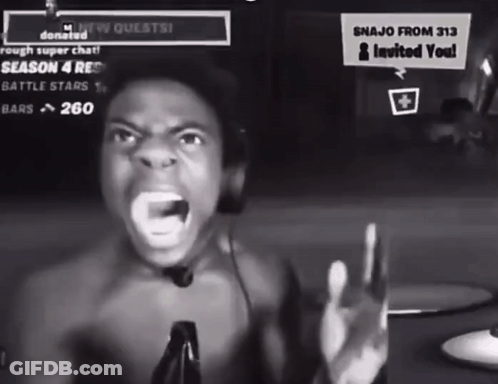 Man Screaming In Front Of Snajo 313 Screen GIF