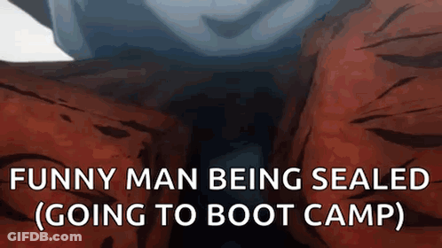 Man Sealed In Boot Camp GIF