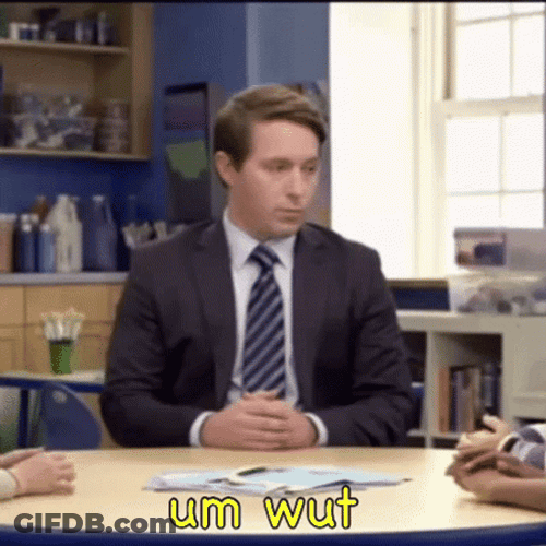 Man Seating Cant Believe Wut Reaction GIF