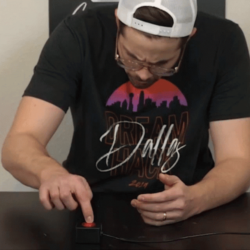 Man Seriously Push The Button GIF