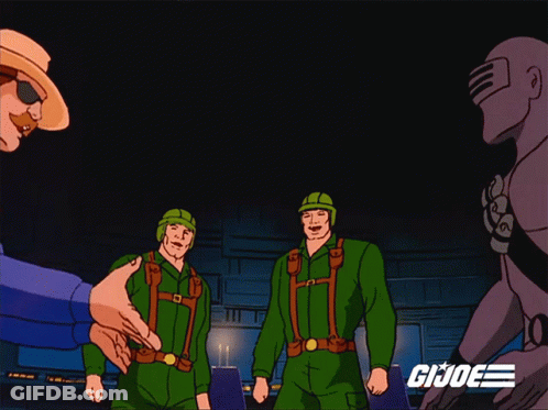 Man Shaking Hands With GI Joe GIF