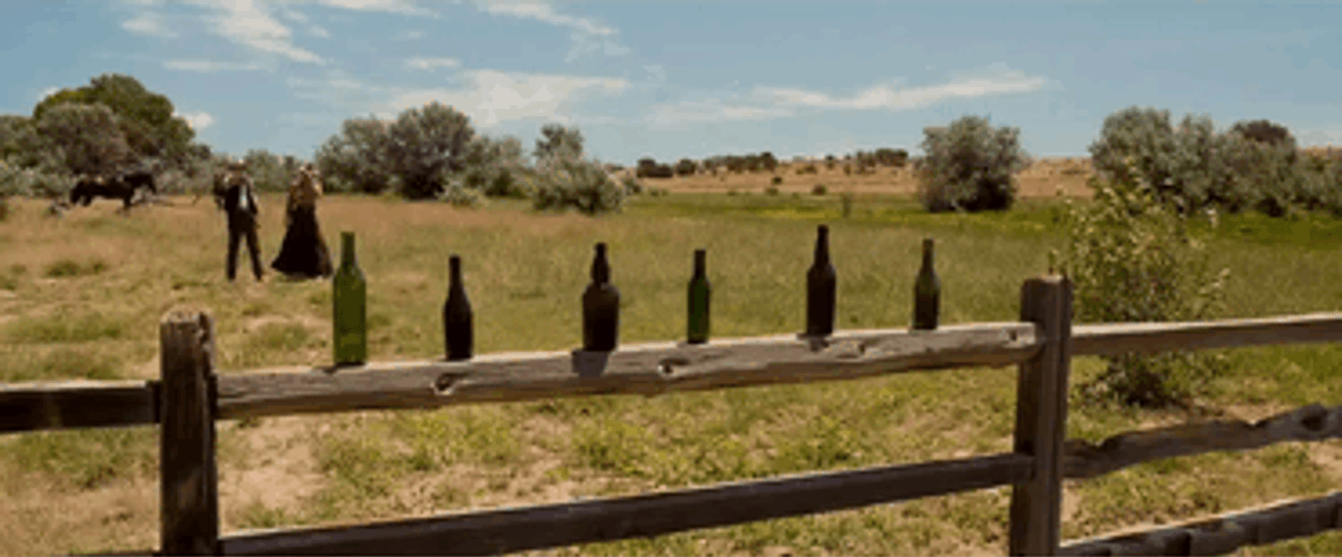 Man Sharp Shooting Bottles Fail GIF