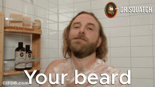Man Shaving Beard GIF