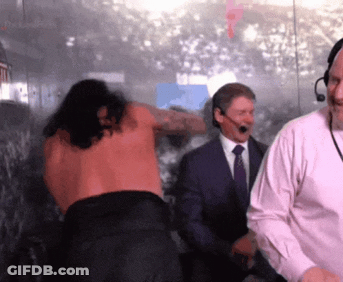 Man Shirtless Being Interviewed GIF
