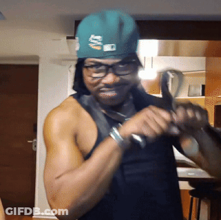 Man Shirtless Wearing Miami Hat GIF