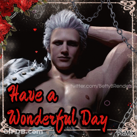 Man Shirtless With Have A Wonderful Day GIF
