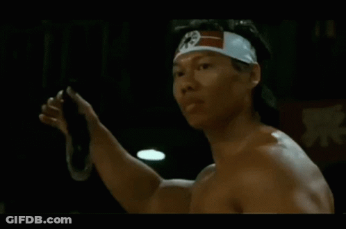 Man Shirtless With Karate Bandana GIF