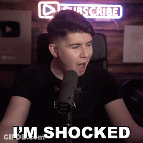 Man Shocked With Microphone GIF
