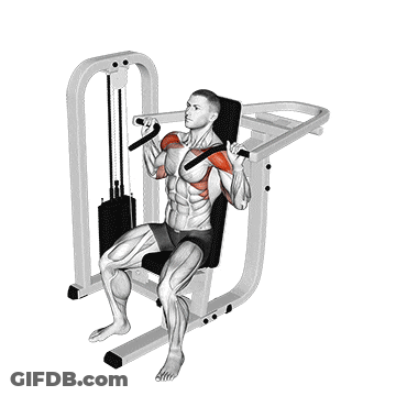 Man Shoulder Press On Machine GIF