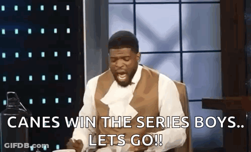 Man Shouting Canes Win Series Lets Go GIF