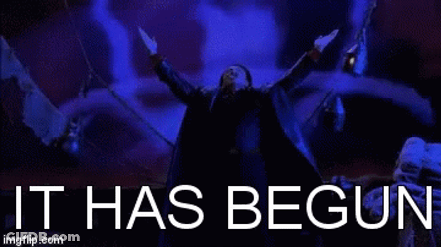 Man Shouting It Has Begun GIF