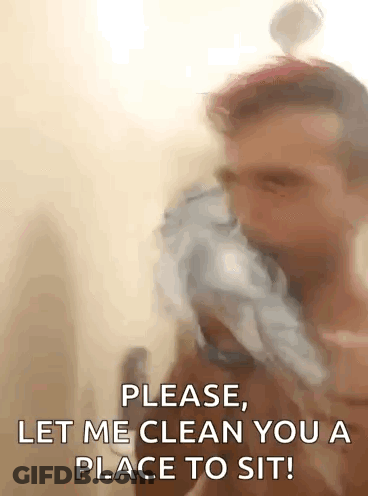 Man Showering Holding Soap Dispenser In Mouth GIF