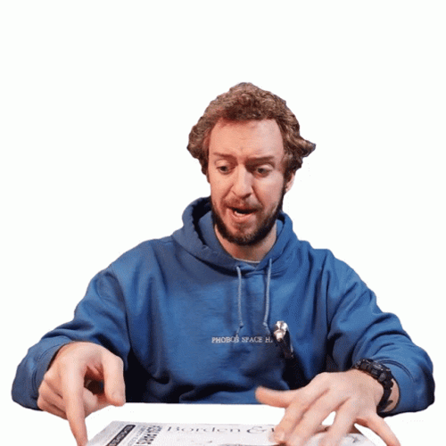 Man Showing Paper And Pen GIF